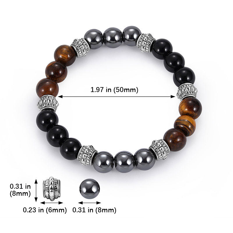 KarmaRipple's Tiger Eye and Hematite Good Fortune and Balancing Bracelet p2