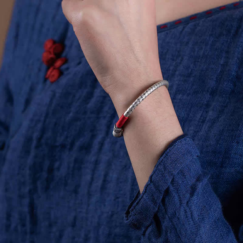KarmaRipple's Tibet Om Mani Padme Hum Fortune Red String Bracelet Bangle p2