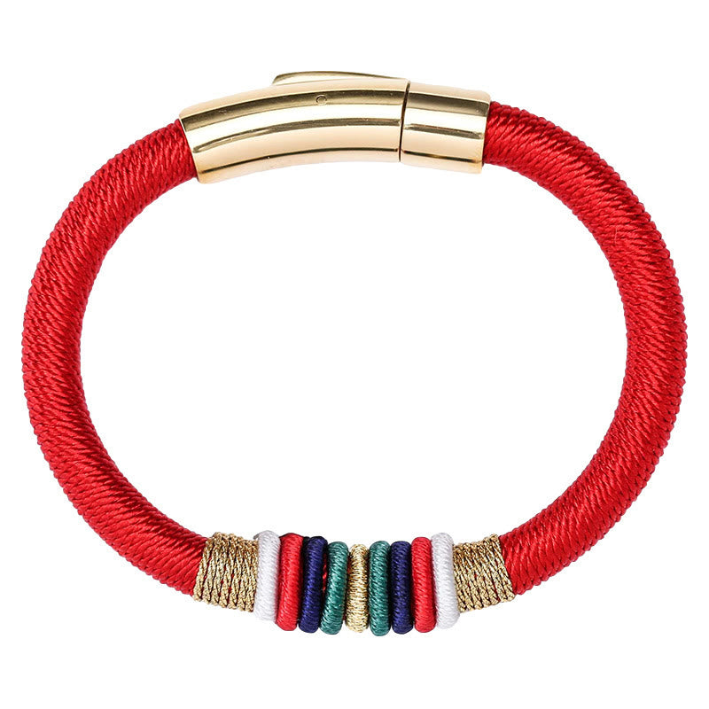 KarmaRipple's Tibetan Handmade Colorful King Kong Weave Five Elements Fortune Braid String Bracelet p14