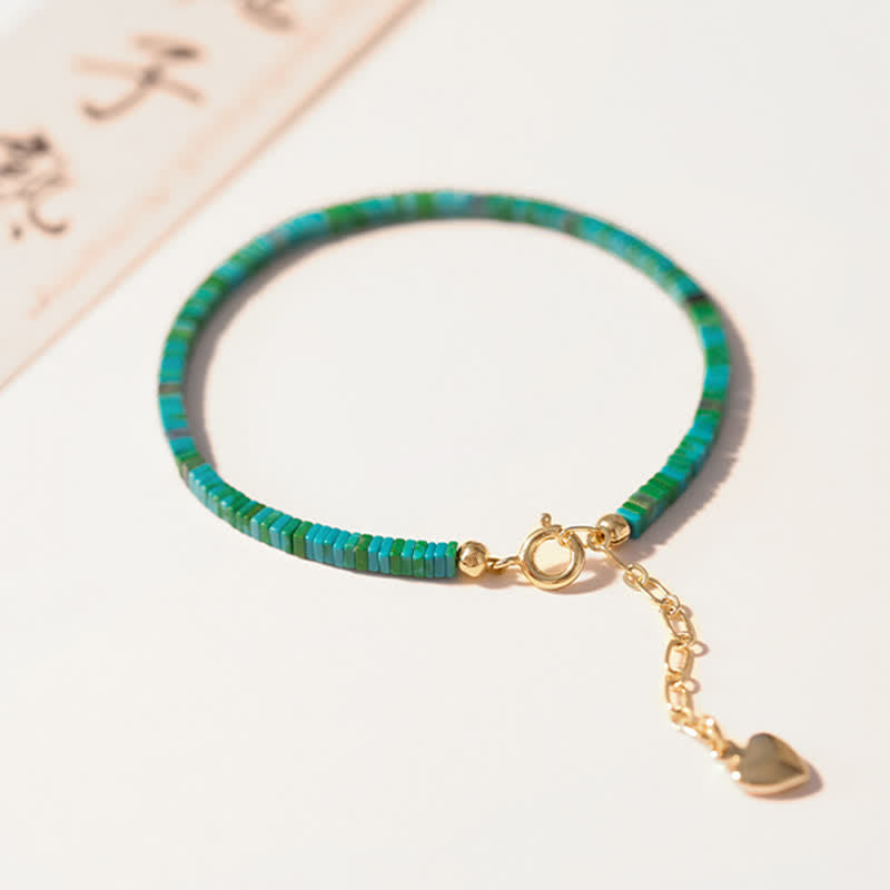 KarmaRipple's Turquoise Beaded Friendship Strength Chain Bracelet p5