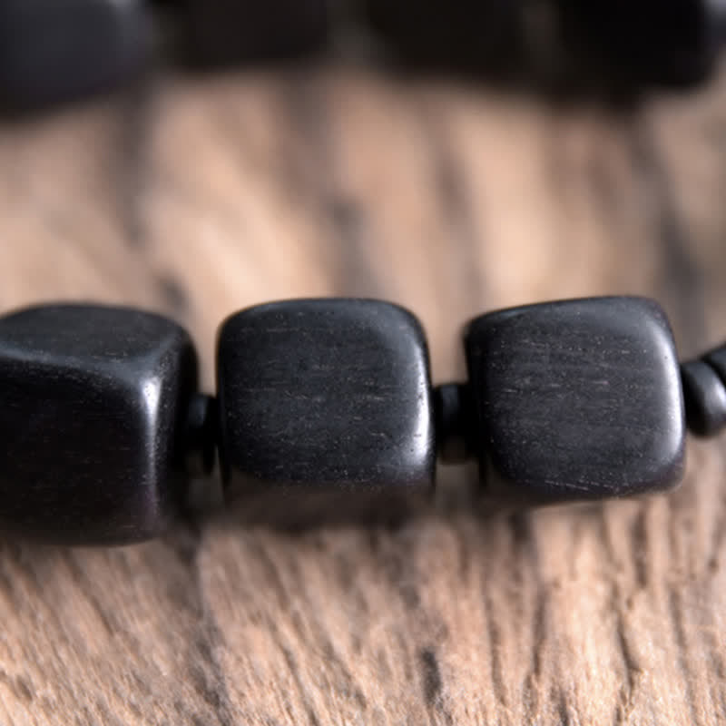 KarmaRipple's Tibetan Ebony Wood Dzi Bead Strength Bracelet p10