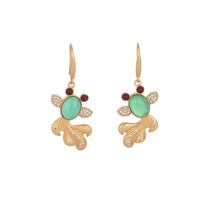 KarmaRipple's FengShui Jade Koi Fortune Earrings p10