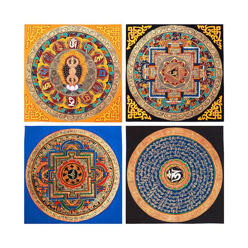 KarmaRipple's Tibetan Handmade Thangka Painting Blessing Thangka Blind Box Random Color Pattern p19