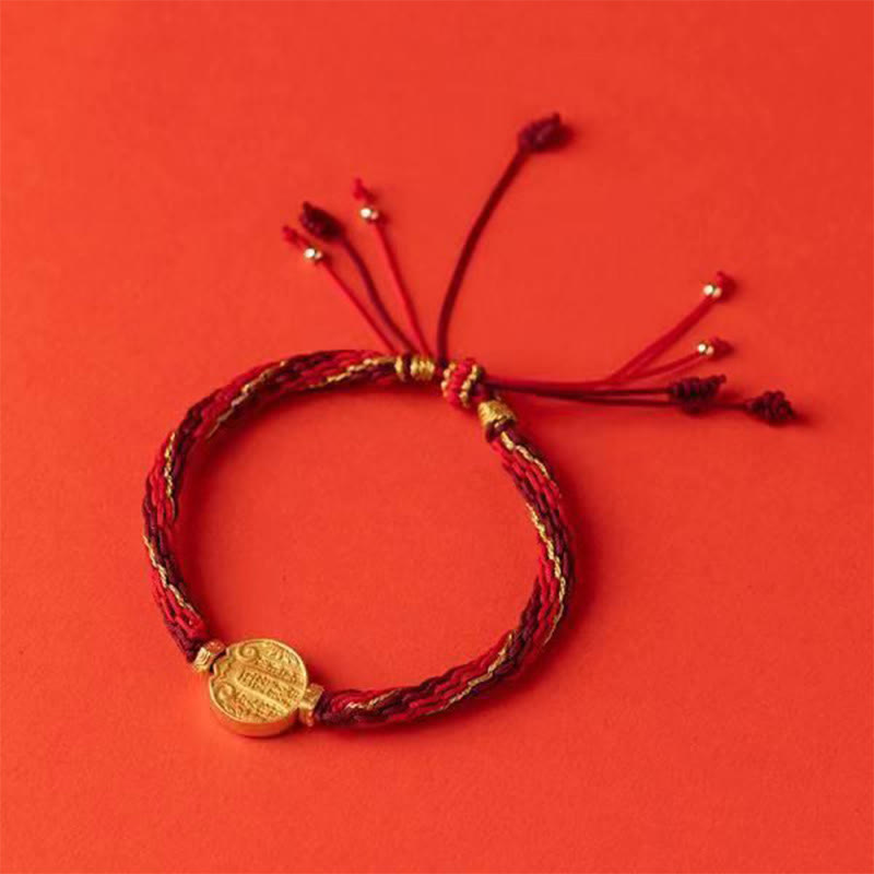 KarmaRipple's Five Directions Gods of Wealth Handmade Reincarnation Weave Protection String Braid Bracelet p8
