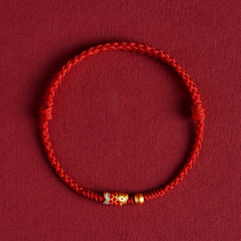 KarmaRipple's 925 Sterling Silver Handmade Koi Fish Wealth Success Woven Rope Bracelet p14