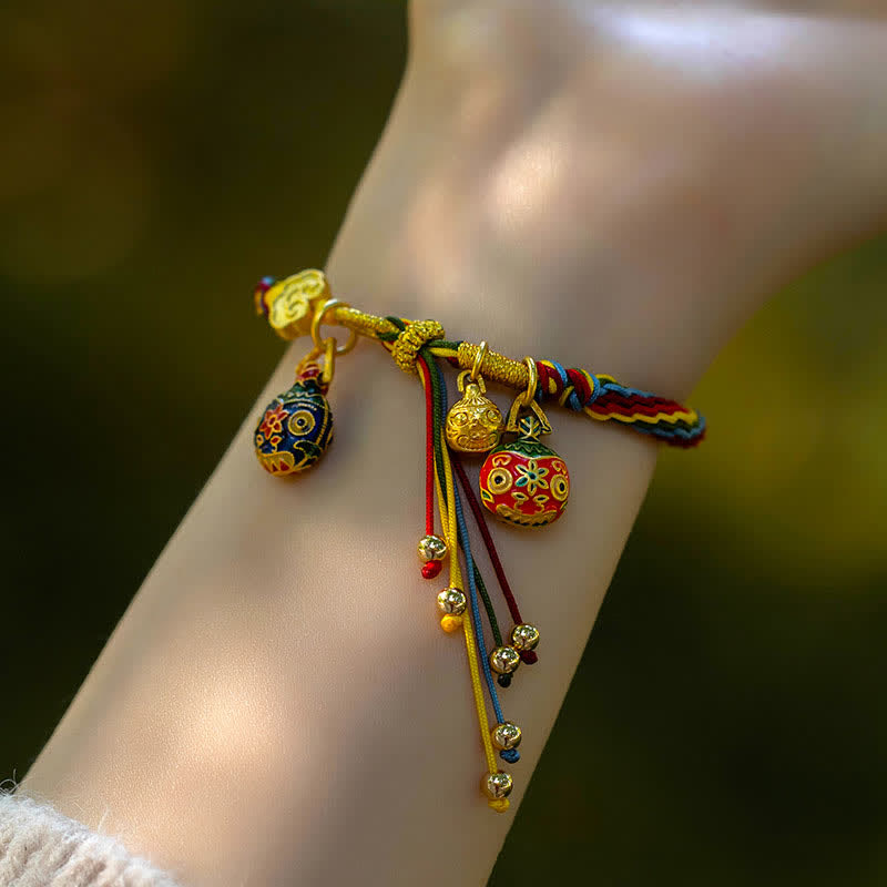 KarmaRipple's Gold Swallowing Beast Family Fortune Reincarnation Weave Colorful String Bracelet p6
