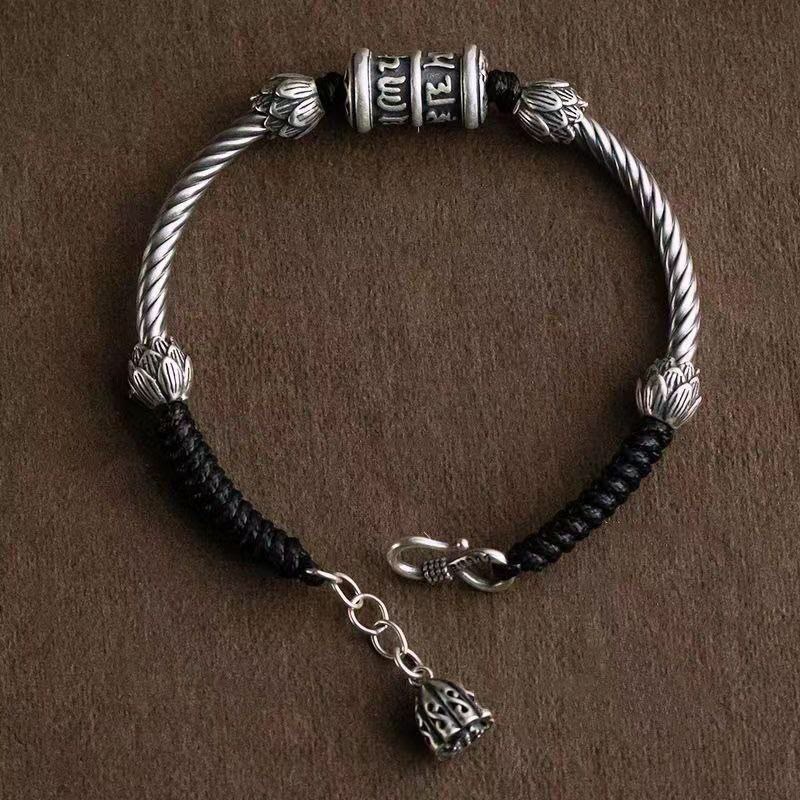 KarmaRipple's Om Mani Padme Hum Lotus Peace Woven Bracelet p2