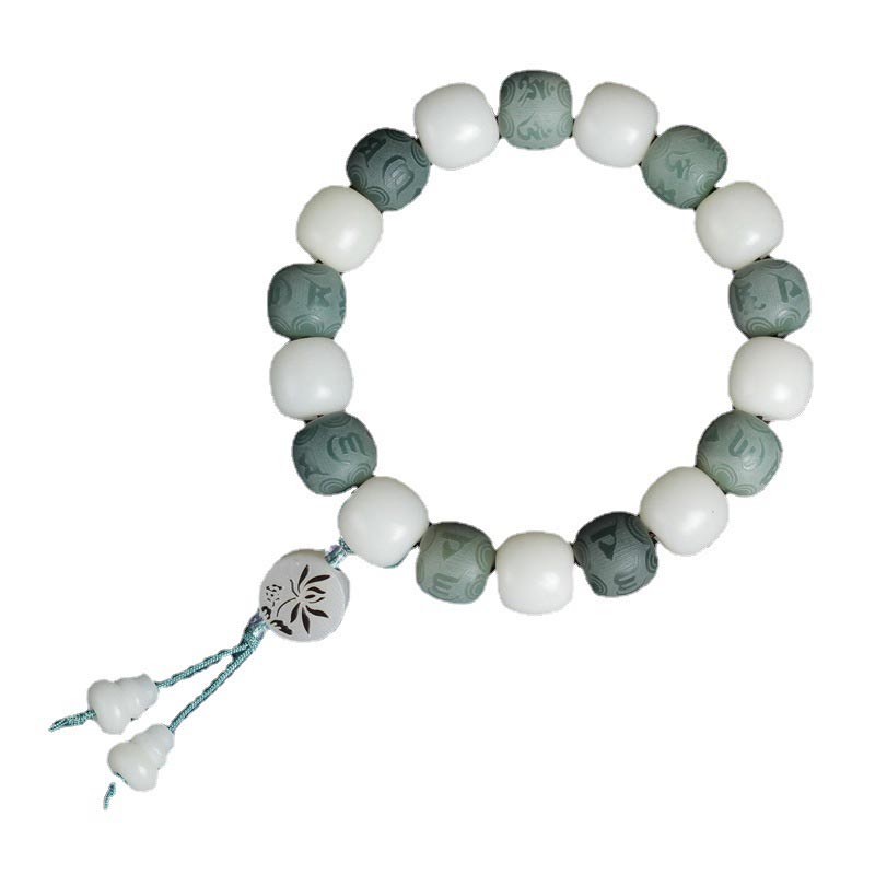 KarmaRipple's Ivory Bodhi Six True Words Protection Bracelet p7