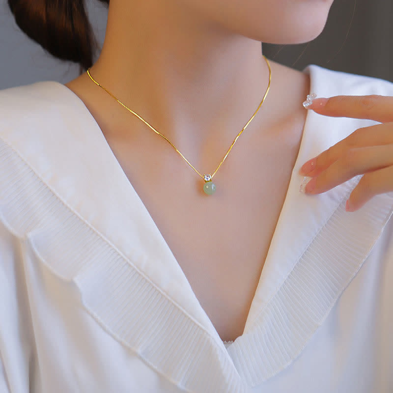 KarmaRipple's Fortunate Bead Jade Prosperity Chain Pendant Necklace p6
