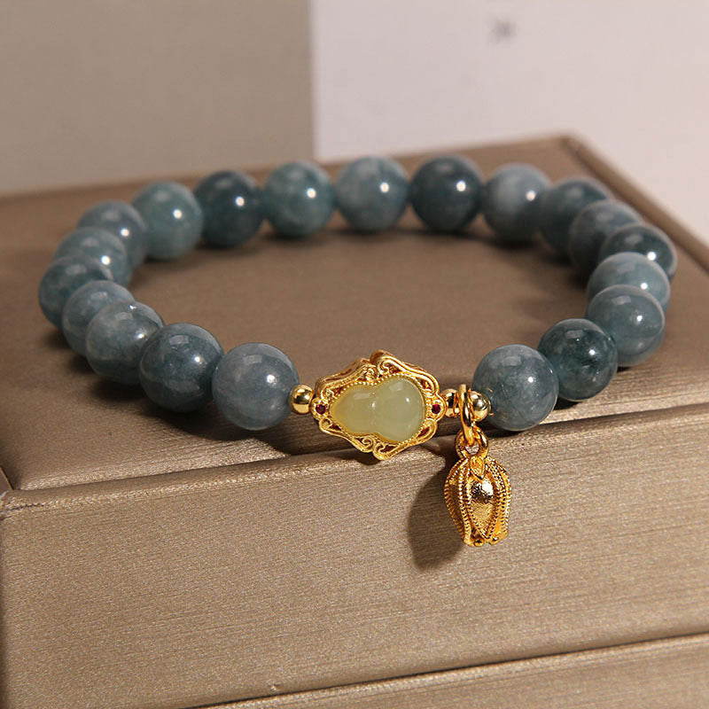 KarmaRipple's Authentic Jade Gourd Tulip Talisman Fortune Bracelet p4