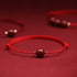 One Cinnabar Bead / Red / Bracelet(Wrist Circumference 14-18cm)