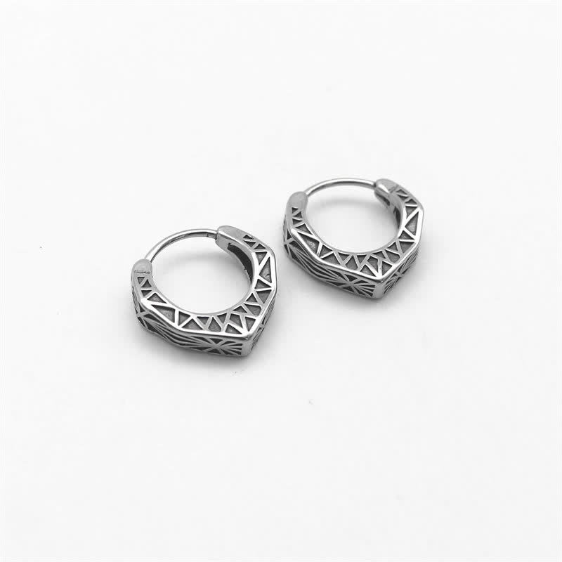 KarmaRipple's Viking Hoop Titanium Steel Balance Earrings p9