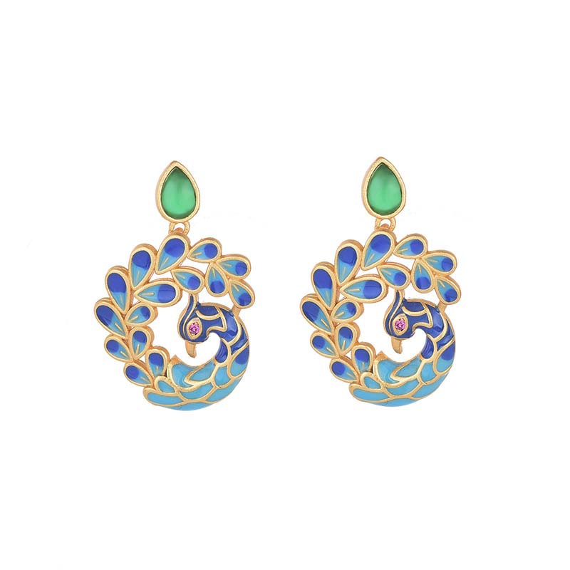 KarmaRipple's Authentic Ivory Peacock Green Agate Fortune Earrings p8