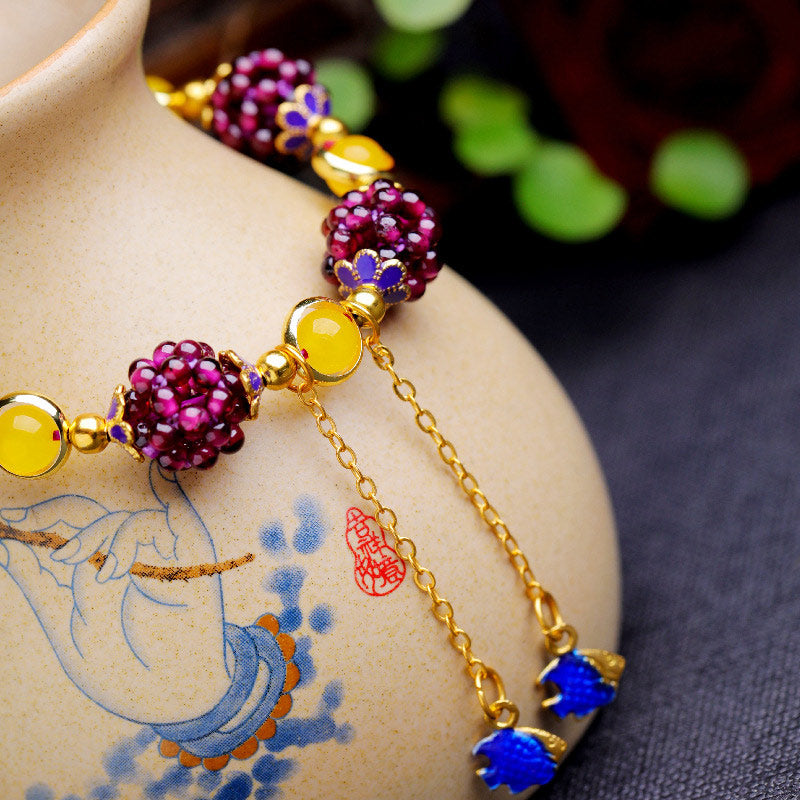 KarmaRipple's Tibetan Garnet Calm Bracelet p5
