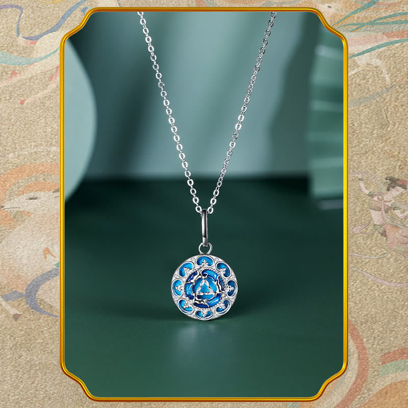 KarmaRipple's 925 Sterling Silver Round Turquoise Three Rabbits Balance Pendant Necklace p6