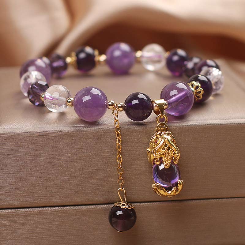 KarmaRipple's Authentic Amethyst PiXiu Balancing Bracelet p3