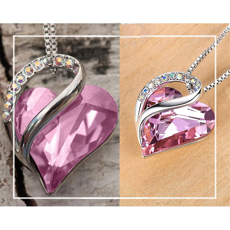 KarmaRipple's Buddhastoneshop Love Heart Birthstone Balancing Energy Pendant Necklace ( p25