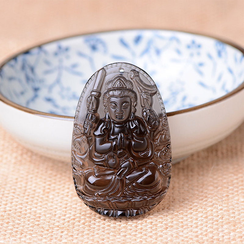 KarmaRipple's Chinese Zodiac Obsidian Protection Pendant p23
