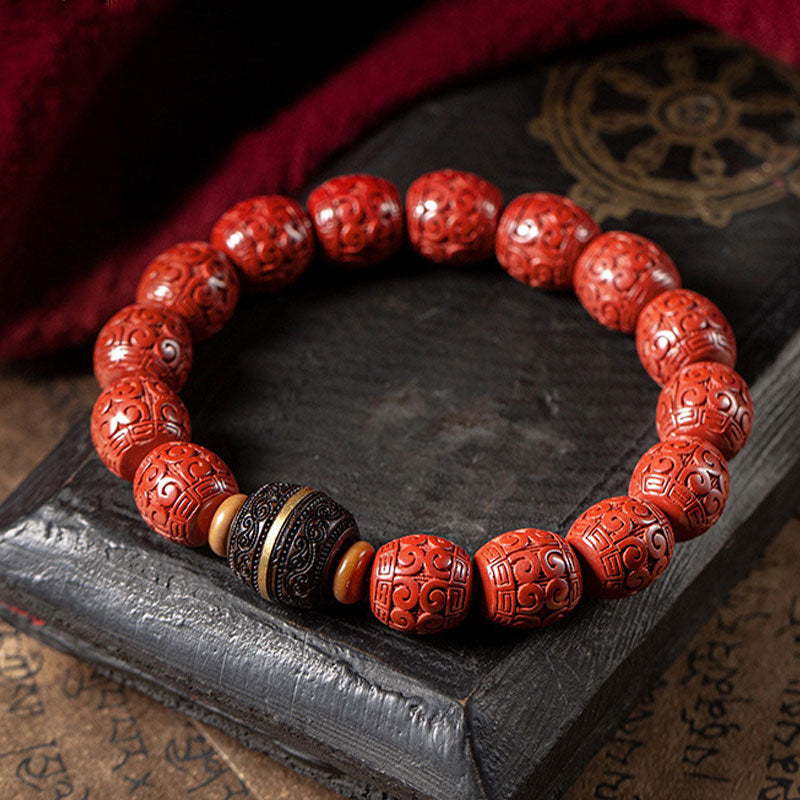 KarmaRipple's Authentic Cinnabar Ebony Calm Blessing Bracelet p2
