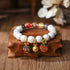 Gold Swallowing Beast Family&Multicolored Gold Silver Foil Bead