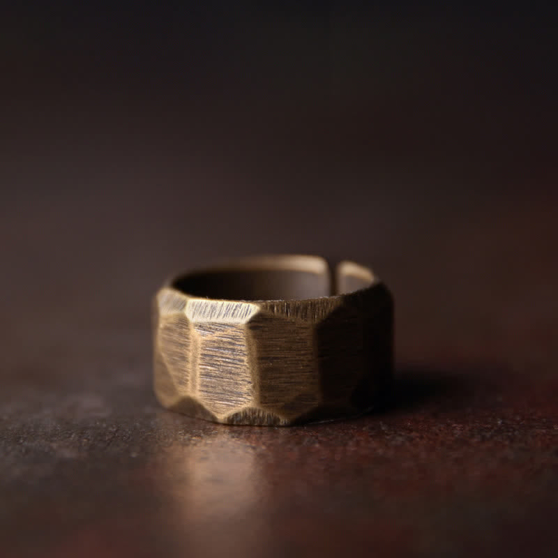 KarmaRipple's Tibetan Simple Design Bronze Wealth Ring p28
