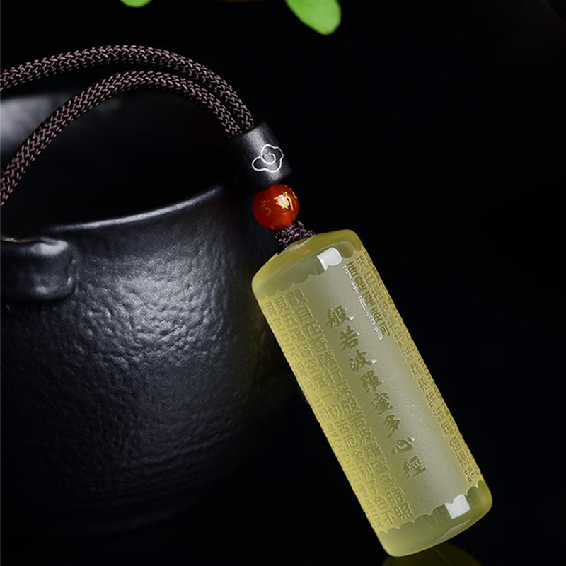 KarmaRipple's Heart Sutra Citrine Happiness Strength Pendant Necklace p13