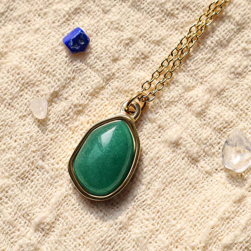 KarmaRipple's Authentic Green Aventurine Amethyst Rose Quartz Blessing Pendant Necklace p16