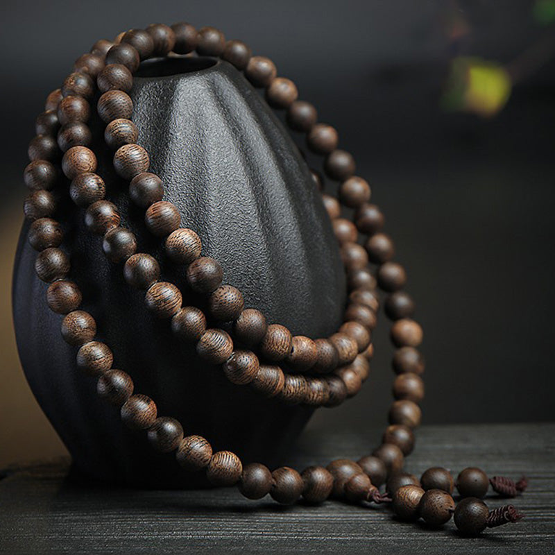 KarmaRipple's 108 Mala Beadwork Agarwood Peace Strength Calm Bracelet p10