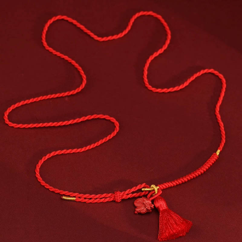 KarmaRipple's Authentic Cinnabar Dragon Blessing Red String Belly Chain p14