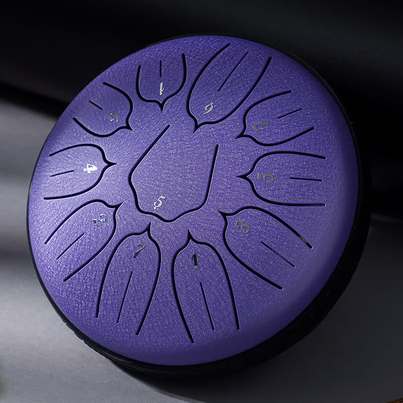KarmaRipple's Steel Tongue Drum Sound Balancing Meditation Yoga Lotus Drum Kit 11 Note 6 Inch p25