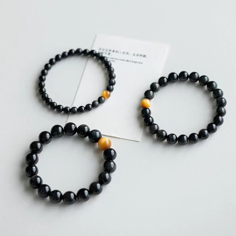 KarmaRipple's Authentic Rainbow Obsidian Tiger Eye Positive Love Bracelet p8