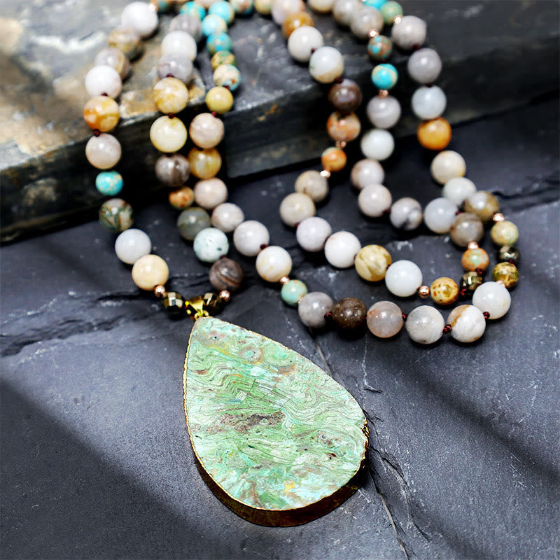 KarmaRipple's Authentic Ocean Picasso Jasper Beaded Balancing Neckace p3