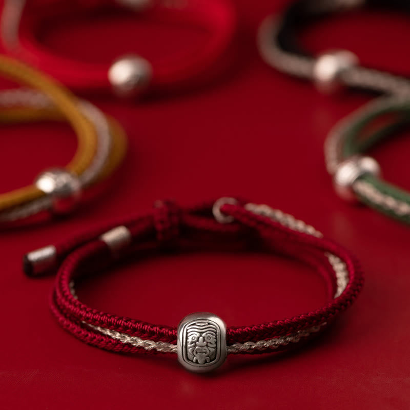 KarmaRipple's 925 Sterling Silver Tibetan Zakiram Goddess of Wealth Fortune Rope Bracelet p7