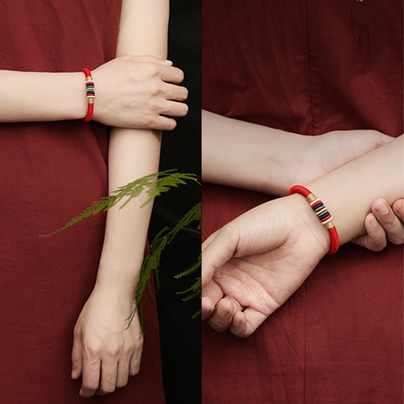 KarmaRipple's Tibetan Handmade Colorful King Kong Weave Five Elements Fortune Braid String Bracelet p10