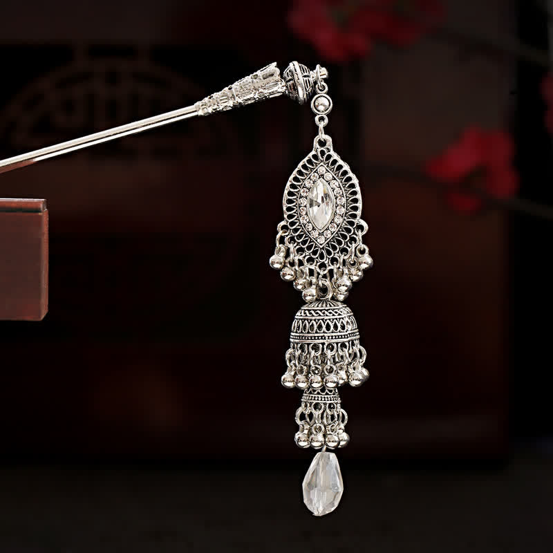 KarmaRipple's Water Drop Lily of the Valley Flowers Tassels Confidence Hairpin p57