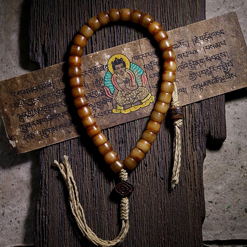 KarmaRipple's Tibetan Yak Bone Balance Strength Wrist Mala p17