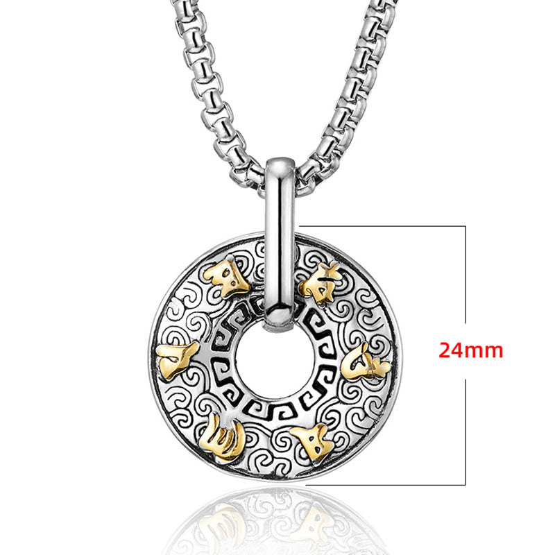 KarmaRipple's Tibetan Om Mani Padme Hum Peace Buckle Creativity Pendant Necklace p9