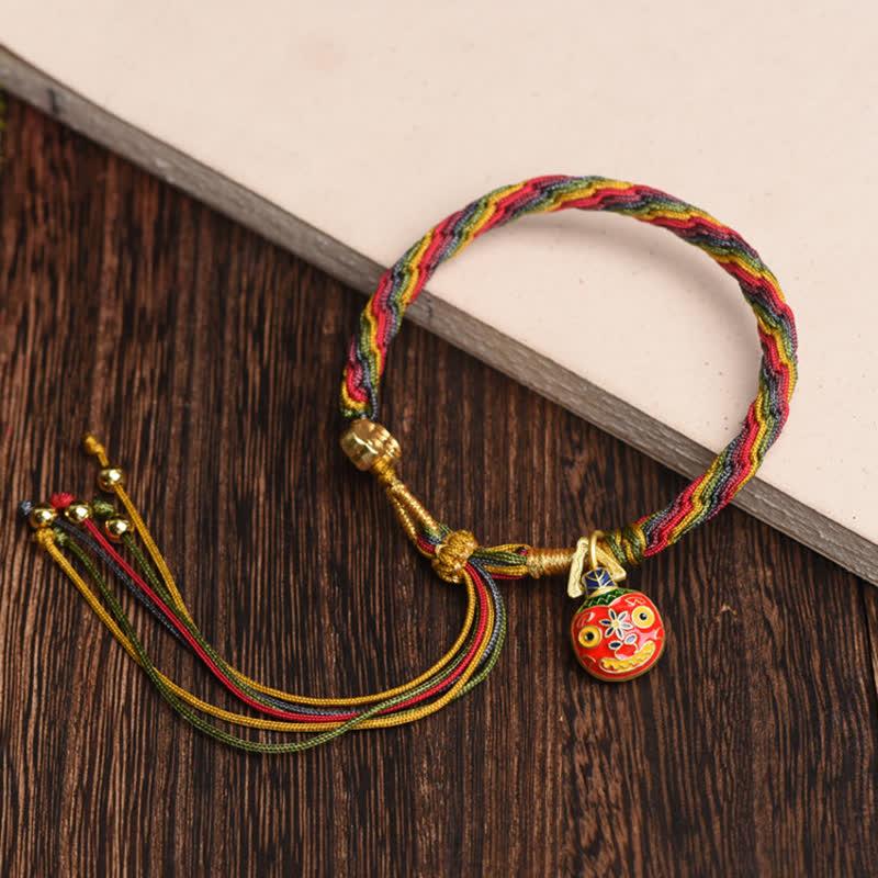 KarmaRipple's Gold Swallowing Beast Family Fortune Reincarnation Weave Colorful String Bracelet p4