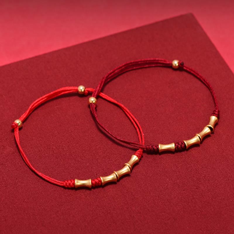 KarmaRipple's 925 Sterling Silver Bamboo Design Protection Fortune Woven Bracelet p7
