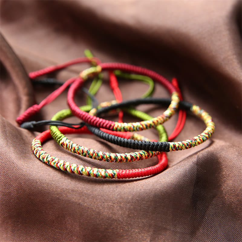 KarmaRipple's Tibetan Handmade Multicolor King Kong Weave Fortune Strength Woven Bracelet p6