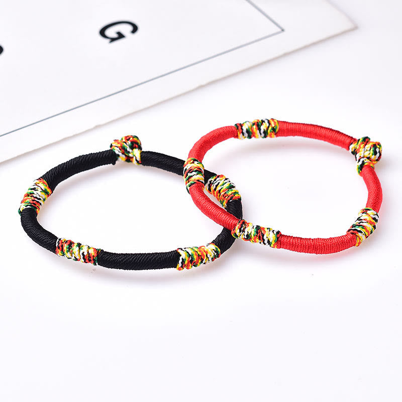 KarmaRipple's Tibetan Handmade Colorful King Kong Weave Fortunate Protection Braid String Bracelet p12