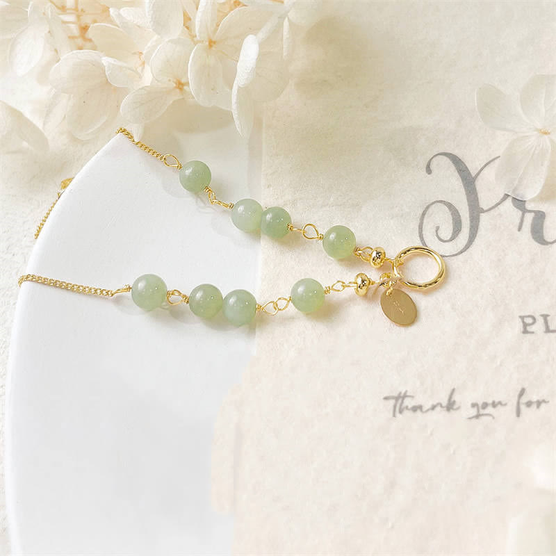 KarmaRipple's Unique Authentic Hetian Jade 14K Gold filled Fortune Beaded Bracelet p10