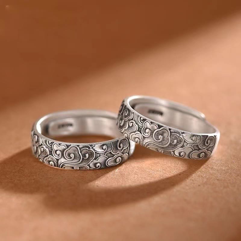 KarmaRipple's Vintage Auspicious Clouds Pattern Fortune Ring p2