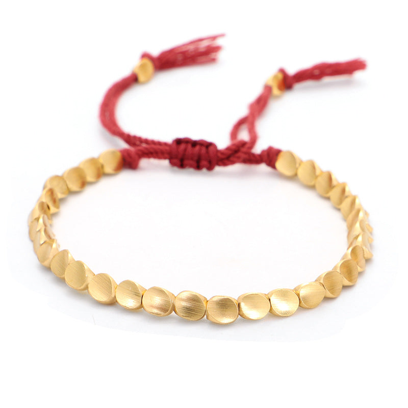 KarmaRipple's Tibetan Bronze Beadwork Balancing Fortune Bracelet p15