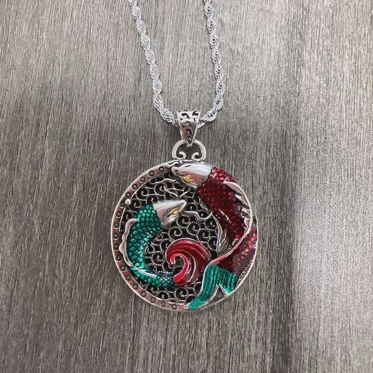 KarmaRipple's Tibetan Bronze Koi Fish Balancing Pendant p14