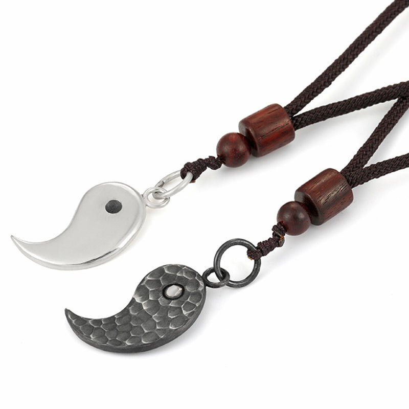 KarmaRipple's 990 Sterling Silver Yin Yang Balance Balance Pendant Necklace p15