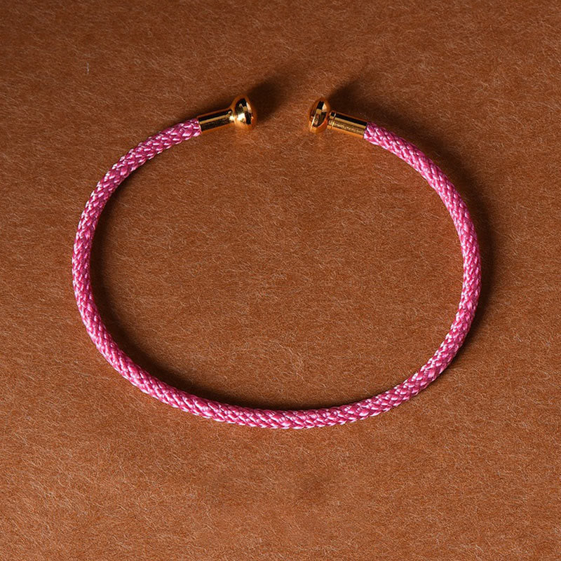 KarmaRipple's Simple Design Handmade Fortune Braid String Cuff Bracelet p13