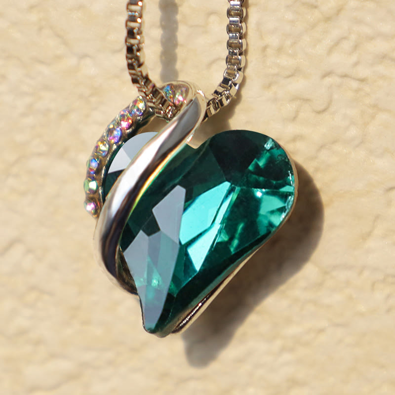 KarmaRipple's Love Heart Birthstone Balancing Energy Pendant Necklace p29