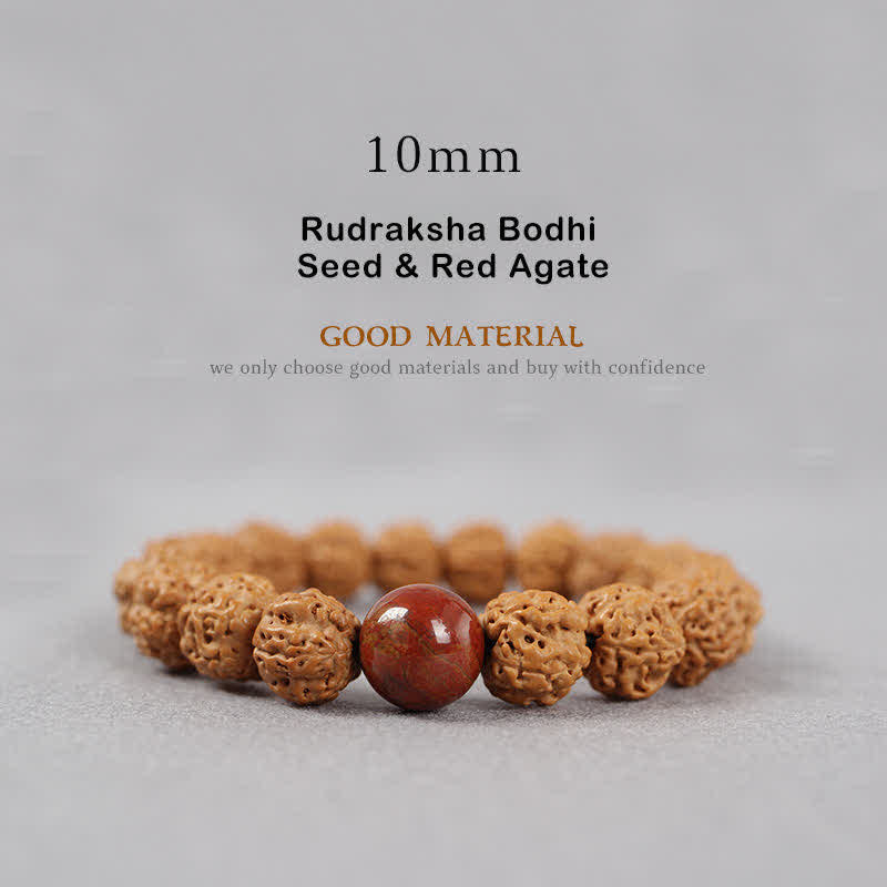 KarmaRipple's Tibet Rudraksha Bodhi Seed Dzi Bead Amber Turquoise Wealth Bracelet p33