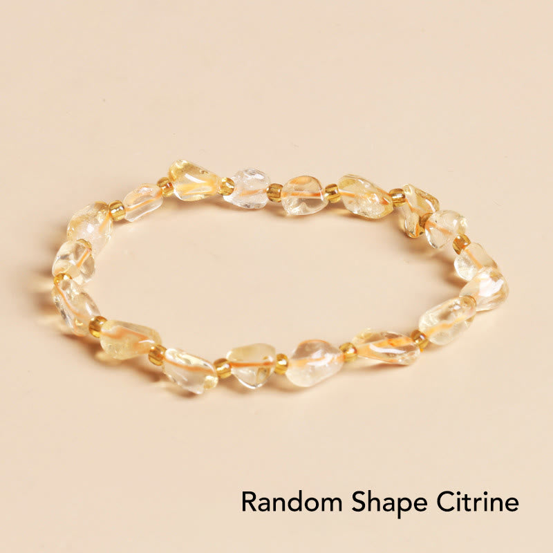 KarmaRipple's Authentic Irregular Shape Stone Gemstone Meditation Balance Bracelet p50
